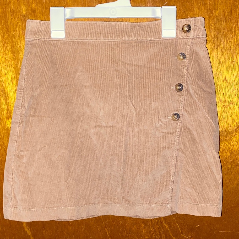 Hollister Corduroy Skirt with Button Accents
